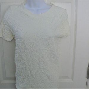 NWOT Cream Spiegel Short Sleeve Top Size M/L